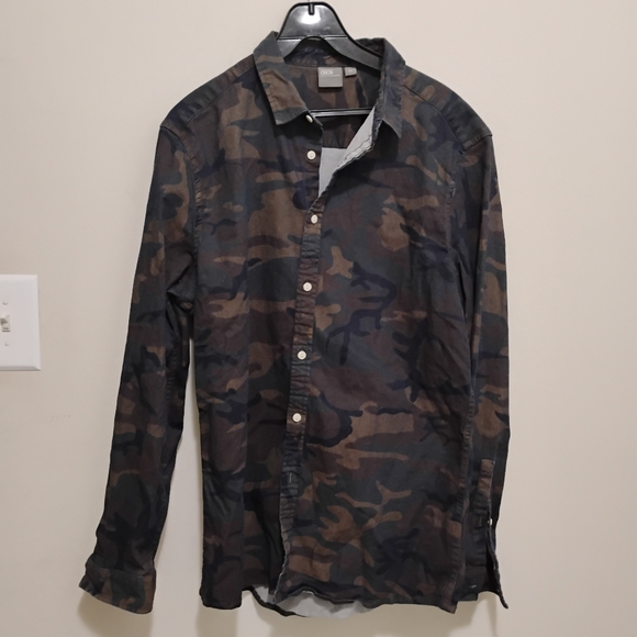 ASOS Mens Camo Heavy Hunting Fishing Hiking Long Sleeve Button Up Shirt Size XXL - Picture 1 of 12
